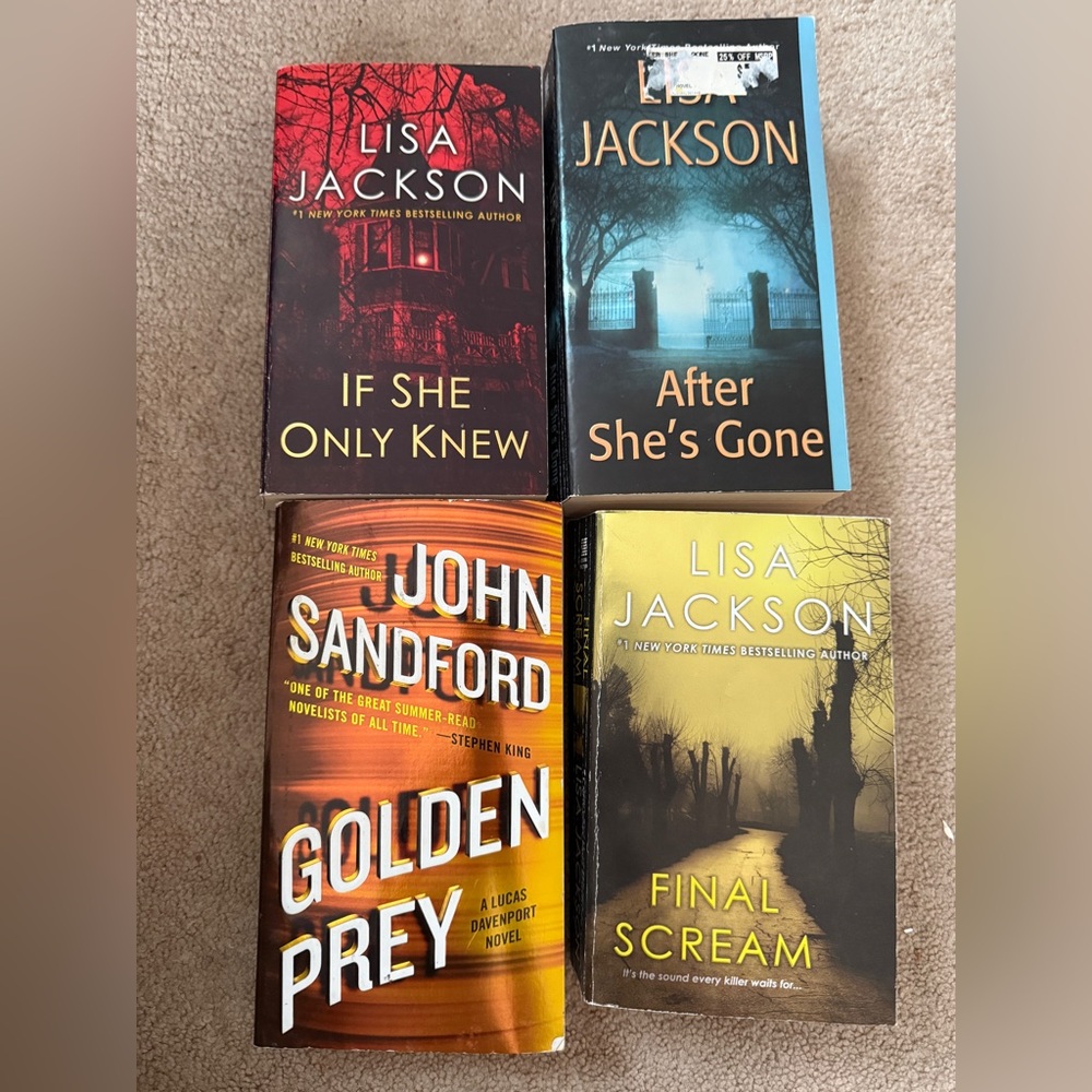 Lisa Jackson and John Sandford Thriller Book Set